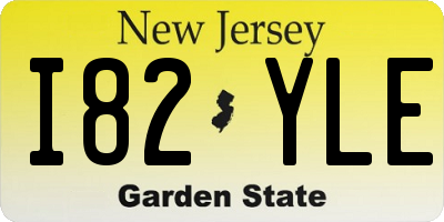 NJ license plate I82YLE