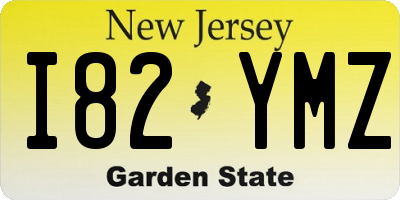 NJ license plate I82YMZ