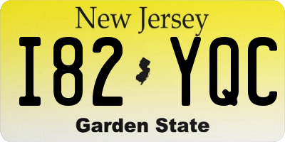 NJ license plate I82YQC