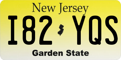 NJ license plate I82YQS