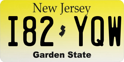 NJ license plate I82YQW