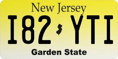 NJ license plate I82YTI