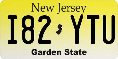 NJ license plate I82YTU