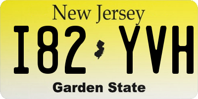 NJ license plate I82YVH