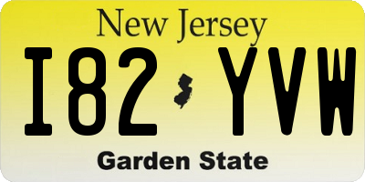 NJ license plate I82YVW