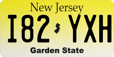 NJ license plate I82YXH