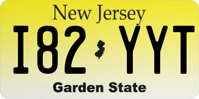 NJ license plate I82YYT