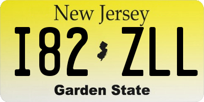 NJ license plate I82ZLL