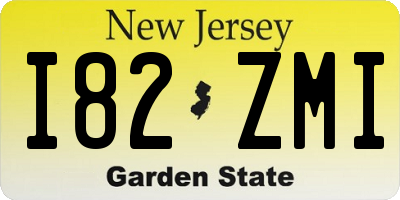NJ license plate I82ZMI
