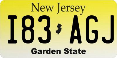 NJ license plate I83AGJ