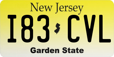 NJ license plate I83CVL