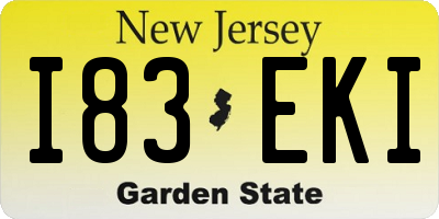NJ license plate I83EKI
