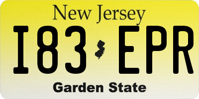 NJ license plate I83EPR
