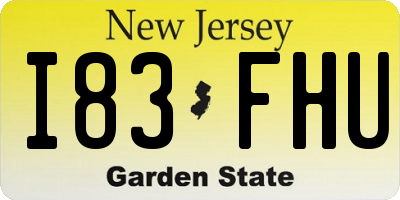 NJ license plate I83FHU