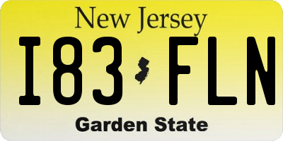 NJ license plate I83FLN