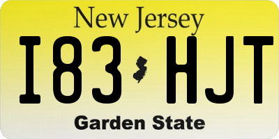 NJ license plate I83HJT