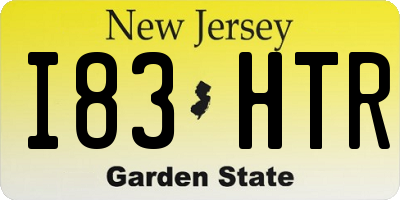 NJ license plate I83HTR