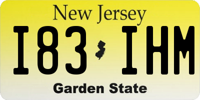 NJ license plate I83IHM