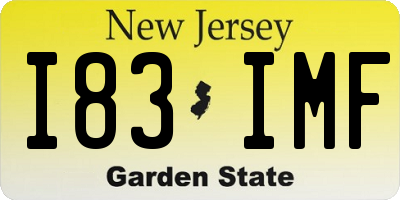 NJ license plate I83IMF