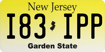 NJ license plate I83IPP