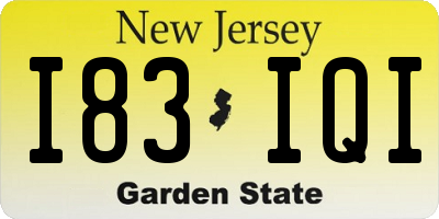 NJ license plate I83IQI