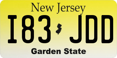 NJ license plate I83JDD