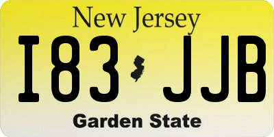 NJ license plate I83JJB