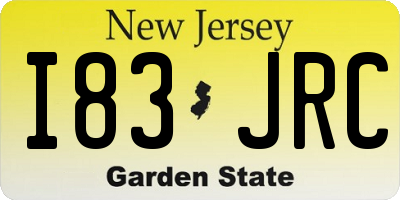 NJ license plate I83JRC