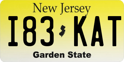 NJ license plate I83KAT