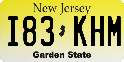 NJ license plate I83KHM