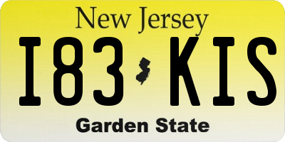 NJ license plate I83KIS