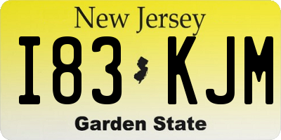 NJ license plate I83KJM