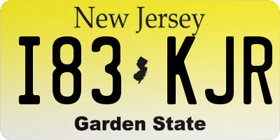 NJ license plate I83KJR