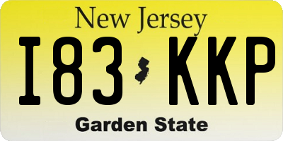 NJ license plate I83KKP