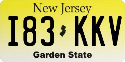 NJ license plate I83KKV