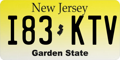NJ license plate I83KTV