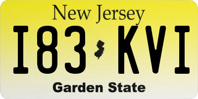 NJ license plate I83KVI