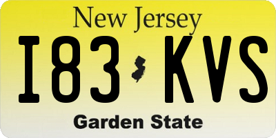 NJ license plate I83KVS