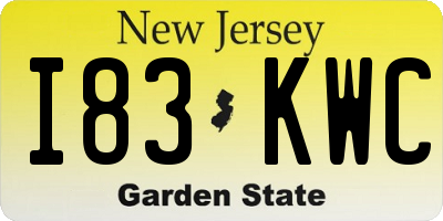NJ license plate I83KWC
