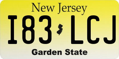 NJ license plate I83LCJ