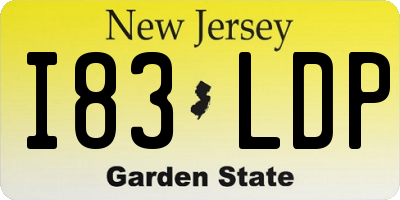 NJ license plate I83LDP