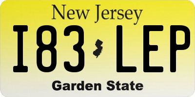 NJ license plate I83LEP