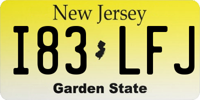 NJ license plate I83LFJ