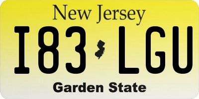 NJ license plate I83LGU
