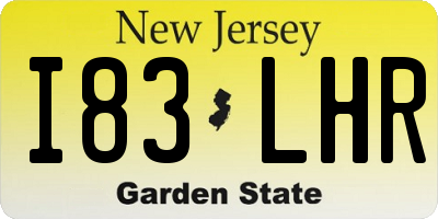 NJ license plate I83LHR