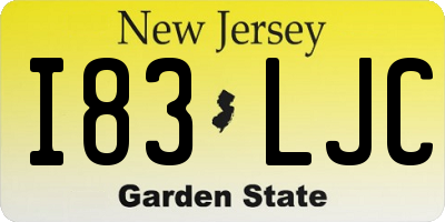 NJ license plate I83LJC