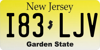 NJ license plate I83LJV