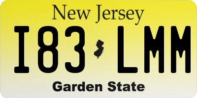 NJ license plate I83LMM