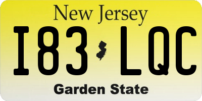 NJ license plate I83LQC
