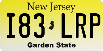 NJ license plate I83LRP